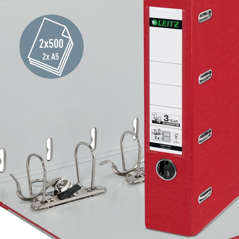 Leitz 10120025 Double Lever Arch File with Slits 2 x