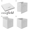 Casafield Set of 6 Collapsible Fabric Cube Storage Bins, White