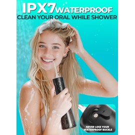 Portable Water Flosser for Teeth Pick - 4 Modes & 5 Tips, 300ML Cordless Design for Home Travel, IPX7 Waterproof, Rechargeable for Ultimate Clean, Ideal for Sensitive Gums and Braces BPA-Free