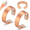 Vicmag 2PCS Copper Magnetic Rings for Women & Men, 9X