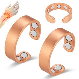 Vicmag 2PCS Copper Magnetic Rings for Women & Men, 9X Strength Magnets