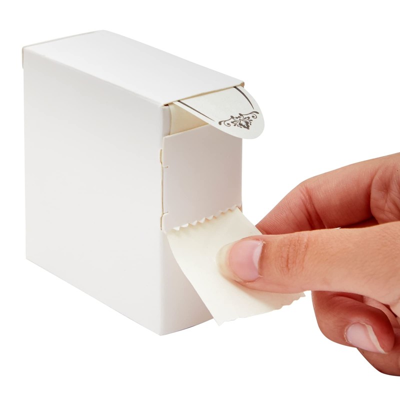 Juvale Dissolvable Food Labels - 300 Pack, White Rectangular, 1.1