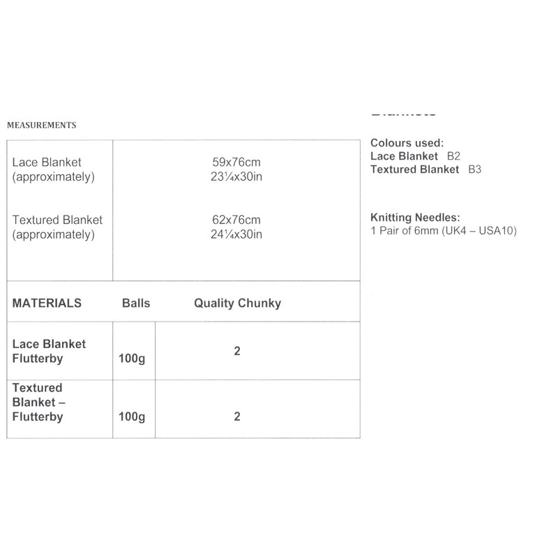 James C Brett Chunky - JB173 Baby Blankets 2 sizes