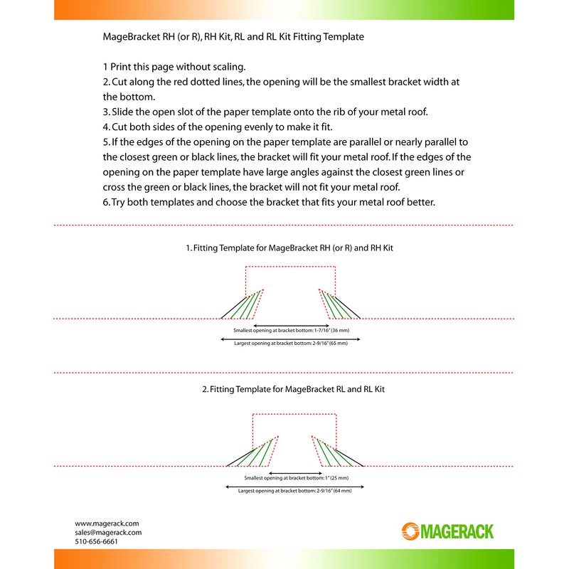 MageBracket RL End Clamp Mounting Kits for R-Panel Trapezoidal Metal