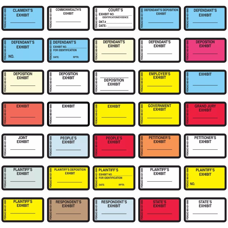 Pengad DEFENDANT'S DEPOSITION EXHIBIT, 7/8 X 1-1/2 inches, 240 labels