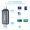 Beikell SD Card Reader, Dual Plug USB 3.0/USB C Card