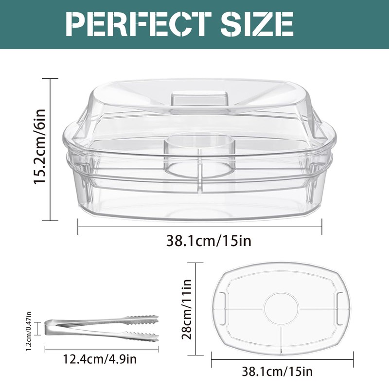 Chilled Serving Platters and Trays for Entertaining,Chilled Veggie Tray with