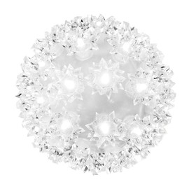 Christmas Lights Ball 5.5" Sparkling Outdoor Hanging Sphere Lights Twinkling Lights 50 LED Starlight Sphere Soft Twinke Lighted Ball Hanging Lights for Tree Porch Decorations, Cool White - Twinkling