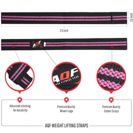 AQF Weight Lifting Straps for Gym, Anti-Slip Non-padded Training Wrist Support Straps Bodybuilding Powerlifting Fitness Webbing Bar Grips
