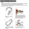 Yuecoom Carabiner Combination Lock, 3 Dial Digit Combination Password Code