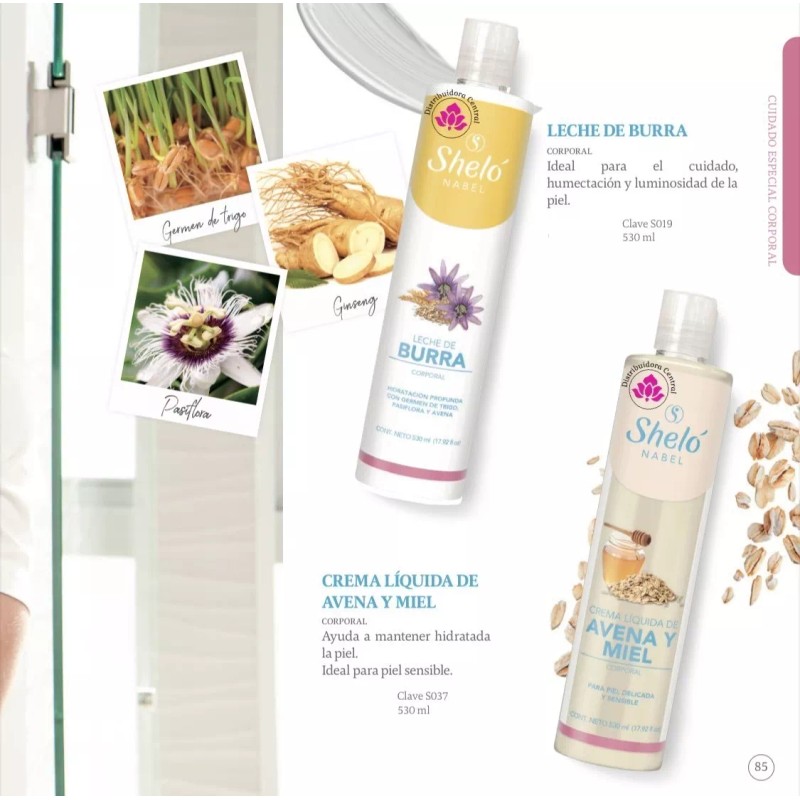 Sheló Nabel Crema Corporal Leche De Burra Shelo Nabel 530ml.