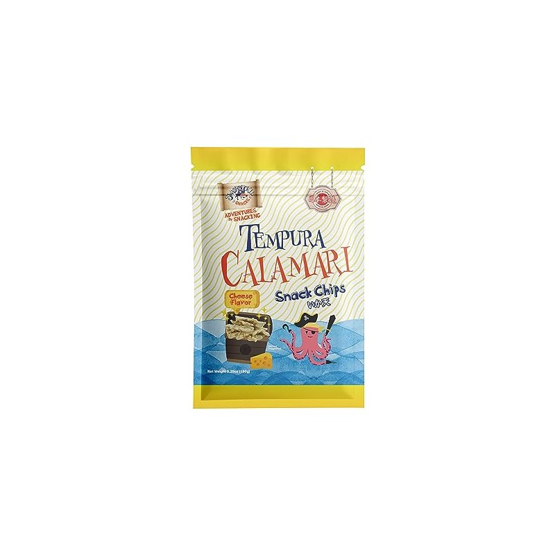 Swashbuckle Snacks Crispy Tempura Calamari Snack Chips Cheese Flavor 5.29oz