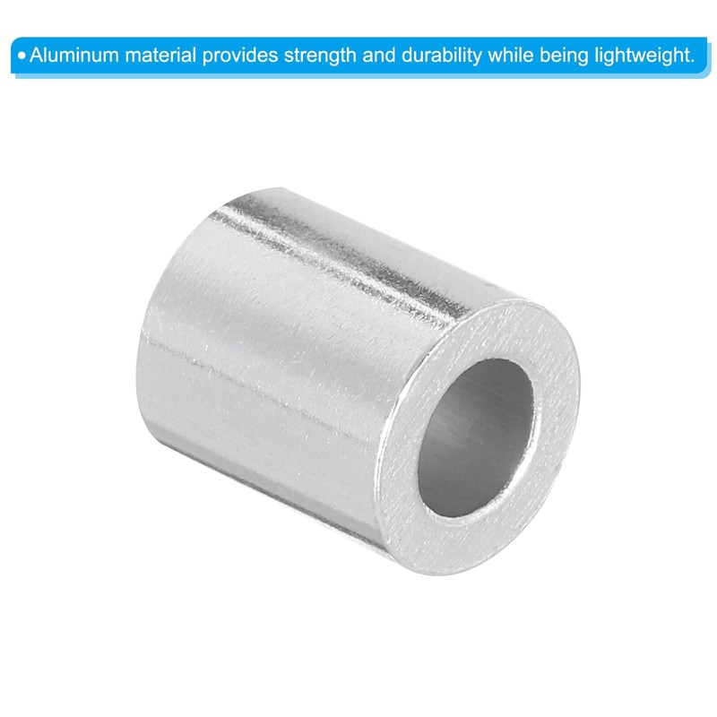 sourcing map 3/16" 5mm Aluminum Crimping Loop Sleeve Single Round