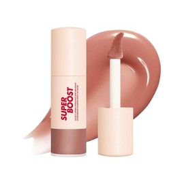 Super Boost Lip Gloss - Moisturizing & Plumping Lip Gloss with Hyaluronic Acid for Comfortable Hydrating Gloss with Unique Lip Grip Applicator:_07 - Limitless Brown - Chocolate with Cool Bron..._0.3 fl. oz
