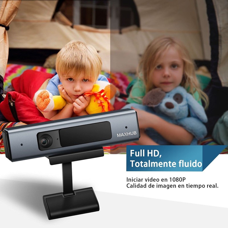 MAXHUB Webcam with Microphone for PC USB Camera FHD 1080p