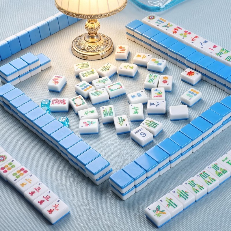 162 Azulejos American Mahjong - Juego de azulejos y bolsa
