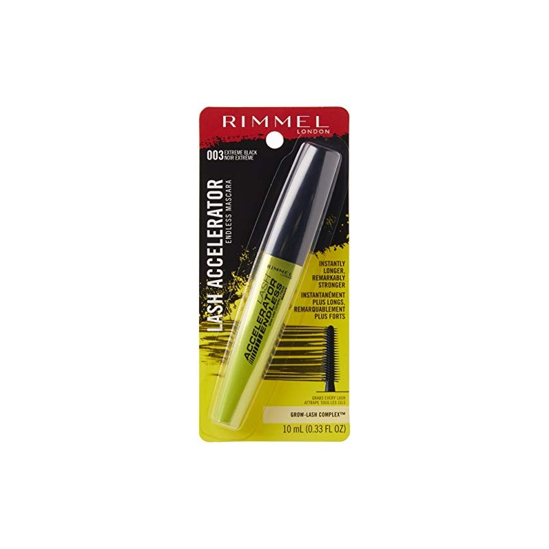 Rimmel Lash Accelerator Endless Mascara de Pestanas, Extreme Black, 12