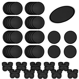 YEAHACLUB 50PCS Foldable Flying Disc Fans with Bags, 9.8'' DIY Handheld Black Egde Fabric Folding Fan for Outdoor Game Activities Birthday Party Favors Gifts, Black