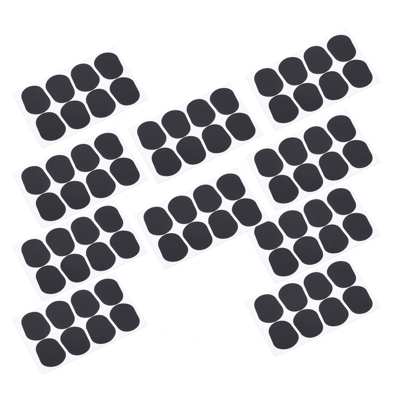 80Pcs Sax Mouthpiece Pad Silicone Black Cushion Patches Wind Instrument