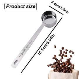 2 Pack Protein Powder Scoops, Protein Scoop, 15g Measuring Scoop with Long Handle, Protein Powder Scoop, Durable & Easy to Clean, Perfect for Coffee, Supplements & More