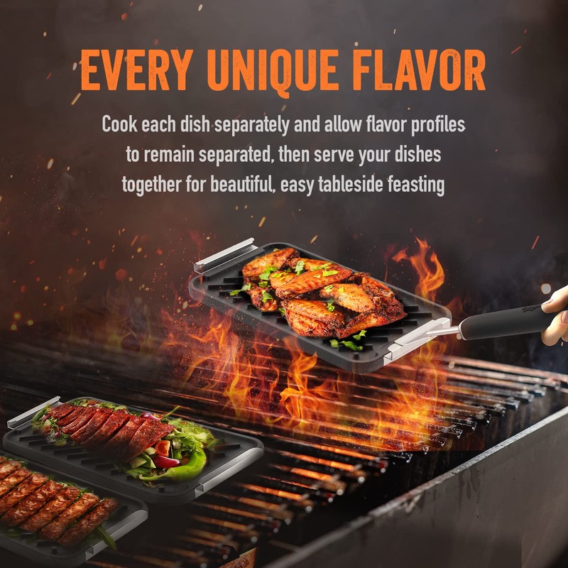 Yukon Glory SEAR 'N SERVE Cast Iron Grill Pan Set