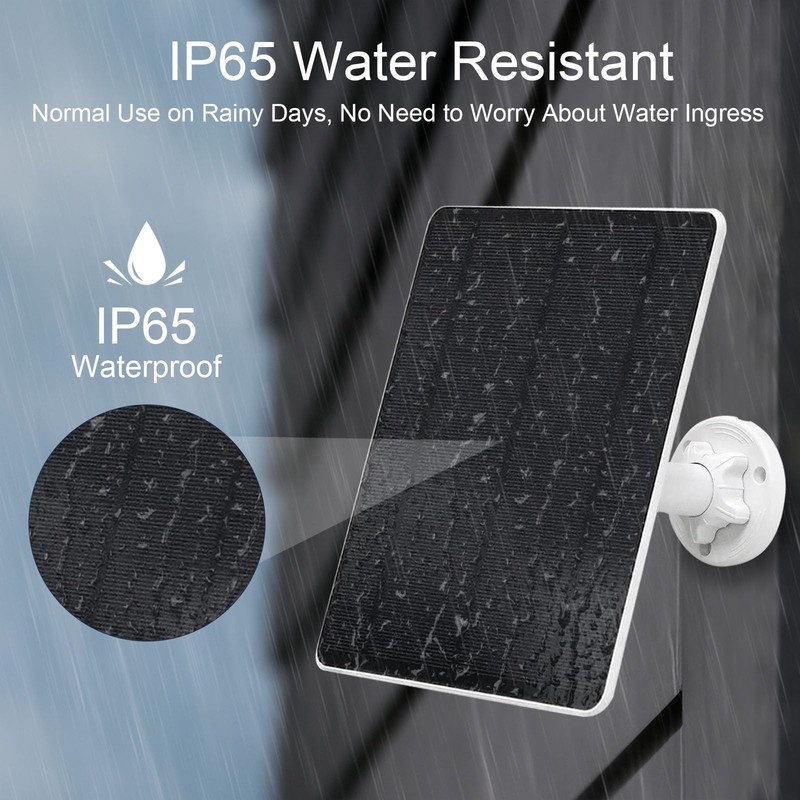 Solar Panel for Simplisafe Outdoor Camera Series 1/2, IP65 Waterproof,