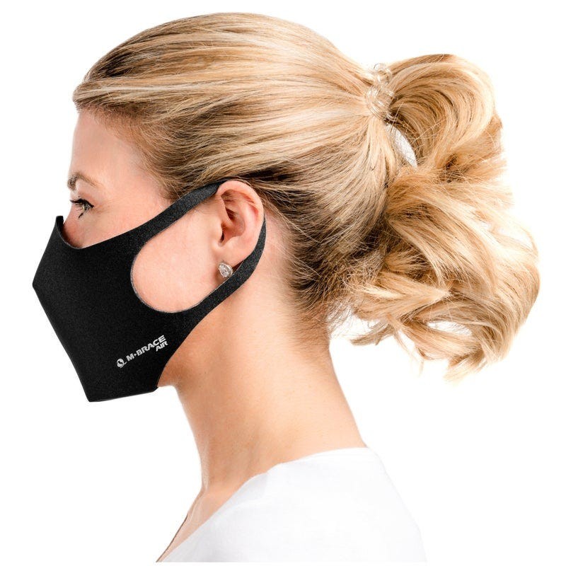 M-Brace Maximum Air Anti-Bacterial 3 Layer Face Mask Black -