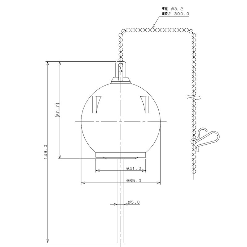 Kakudai 9475 Toilet Repair Low Tank Rubber Float, I-Type, For