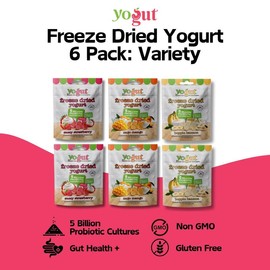 YoGut Freeze Dried Yogurt 6 Pack - Variety - Variants: YoGut Freeze Dried Yogurt 4 Pack - Variety