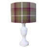 Heather Balmoral Tartan Check Drum Lampshade (20 cm Diameter x