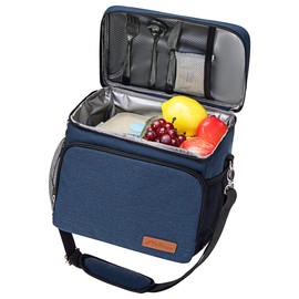 TuErcao Cooler - Leak Proof Portable Collapsible Soft Cooler Ice Chest for Beach Hiking Picnic Camping Travel Cooler for Car Road Trips, Lunch Box Cooler for Men Work Hieleras para Trabajo, Blue