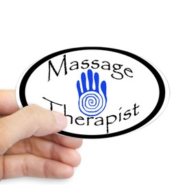 CafePress Massage Therapist Oval Sticker Oval Bumper Sticker, Euro Oval Car Decal