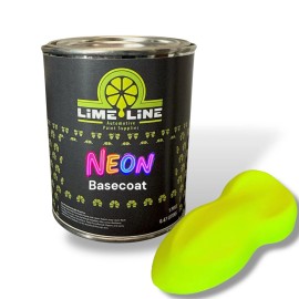 LiME LiNE Neon Yellow Automotive Basecoat Paint - 1 Pint - Mix 1:1 with Reducer