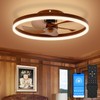 VOLISUN Farmhouse Ceiling Fans with Lights and Remote, 19.7in Low