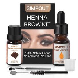 Simpout Spot Color Henna Kit - 6 grams Henna Powder & Henna Activator, Professional Spot Coloring Henna Hair Kit, Covers Grey Hair, Water and Smudge Proof, No Ammonia, No Lead (Black)