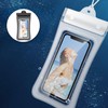 Transparent Waterproof Smartphone Pouch & Touch Clutch Bag for Beach & Water Play White 3ea