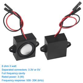 AITIAO 6pcs Speaker 3 Watt 8 Ohm Mini Speaker 8ohm 3w Loudspeaker Full-Range Cavity Micro Speaker with Separating Interface 3.3V 5V for Small Electronic Projects Advertising Machines LCD TV Monitors