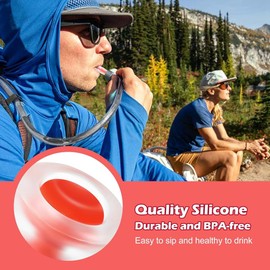 TOBEOME Pack of 4 Bite Valve Replacement Sleeves for Water Bladders, Hydraulic Containers of Backpacks, Bite Valve for Hydraulic Backpacks