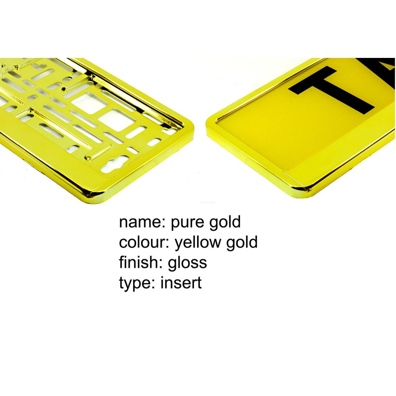 TAPORT® PURE GOLD CAR REGISTRATION HOLDER FOR ANY CAR ,
