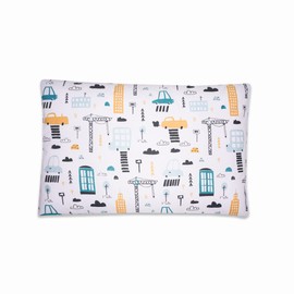100% Cotton Nursery Baby Pillowcase Suitable for 60x40 cm Flat Pillow (City)