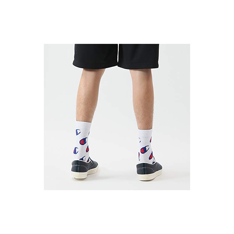 Champion CMSAM006 Men's Long Socks, Full Length Socks, Logo Pattern,
