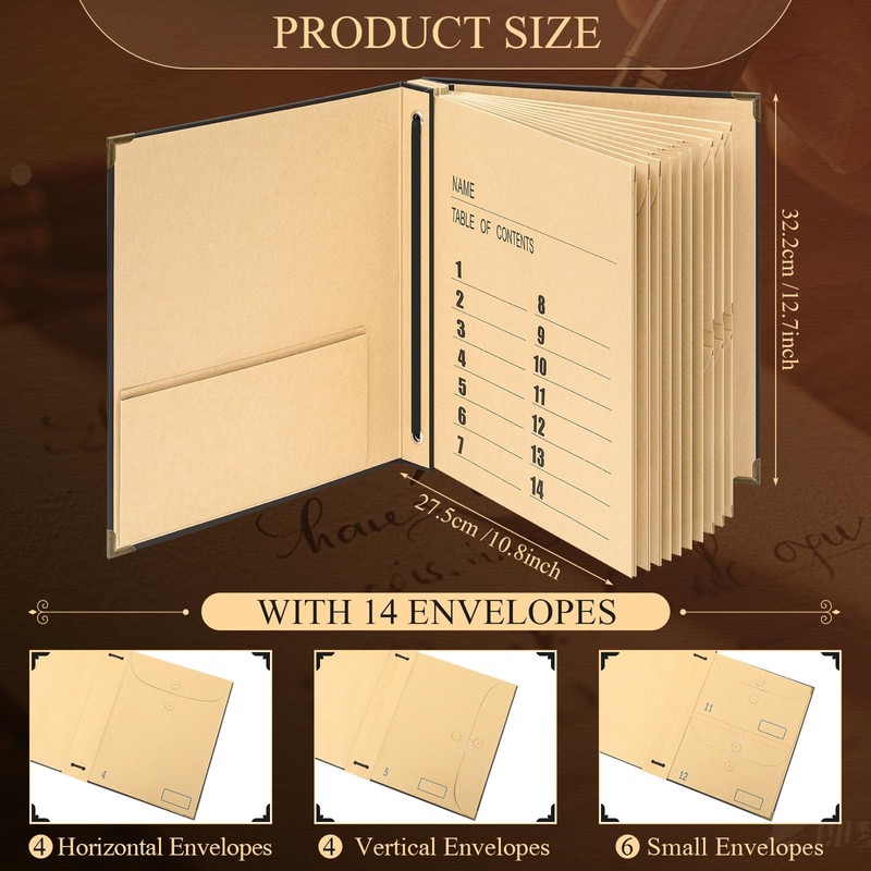 Marspark in Case I Die Binder Important Document Organizer with