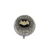 Handmade Silver Gothic Bat Cameo Pill Box