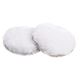 HARFINGTON 2pcs 3 Inch (75mm) Wool Buffing Pad 3" Wool Buffer Polishing Pads Buffing Wheel for Orbital Polisher Buffer