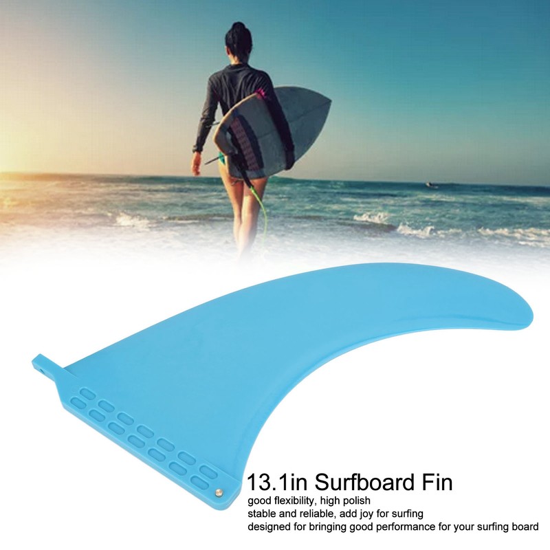 Surfboard Fin PVC 13.1in Blue Thruster Fin Surfing Board Accessories