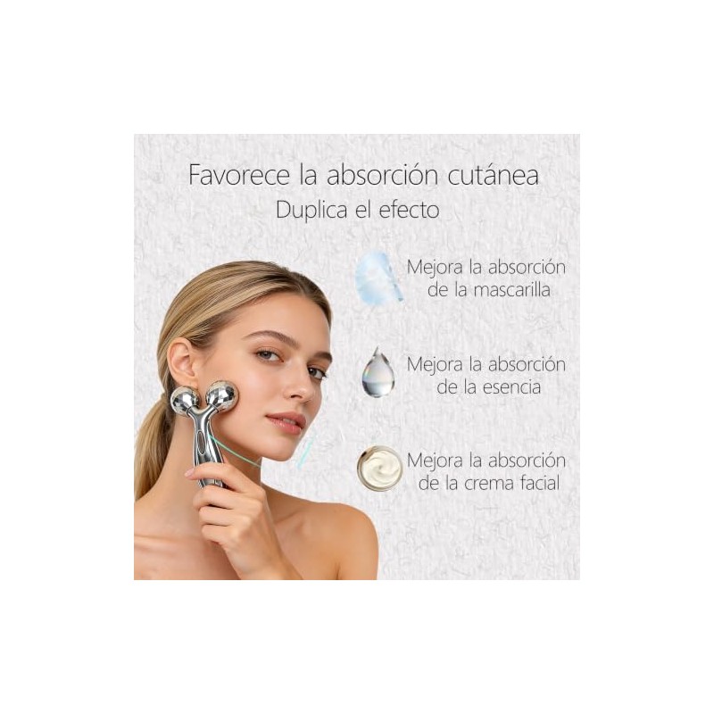 Herramienta Guasha Facial Acero Inoxidable, Plata, 3PCS