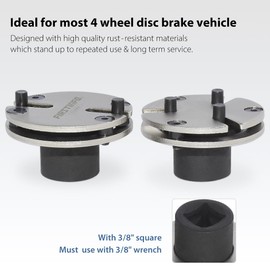 FIRSTINFO F3298A Universal 2&3 Pin Adjustable Auto Disc Brake Pad Caliper Piston Wind/Rewind Back Replacement Tool, 3/8" Square Drive