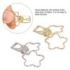 100pcs Binder Clips Gold Silver Flower Shape Metal Hollowed Long