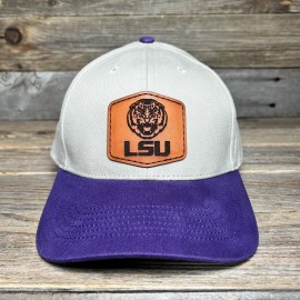 Richardson LSU TIGERS RICHARDSON VINTAGE 2000s  LEATHER PATCH STRAP HAT
