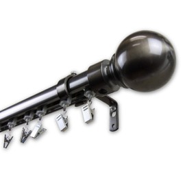 Rod Desyne Ball Cordless Traverse Rod 36-72" - Brass Nickel